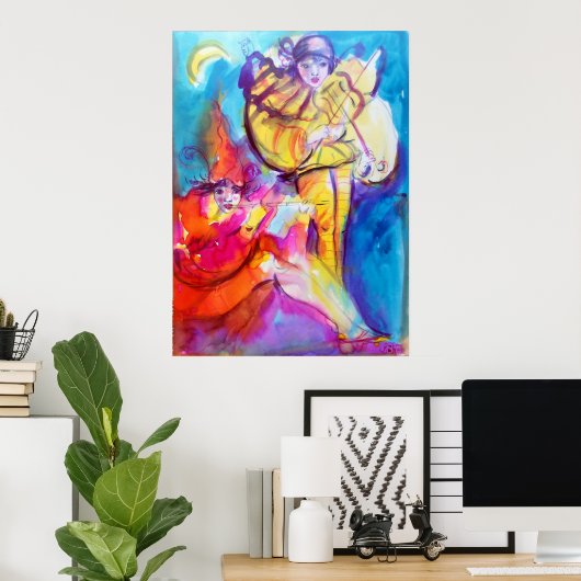 POSTER MASQUÉRADE VÉNITIENNE / NOCTURNE MUSICALE (Bureau à domicile)