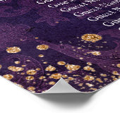 Poster Masquerade violet parties scintillant 9 tables (Coin)