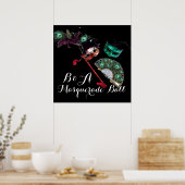 POSTER MASQUES DE VENISE POUR BAL MASQUÉ MONOGRAMME (Cuisine)