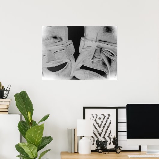 Poster Masques d'émotions (Bureau à domicile)