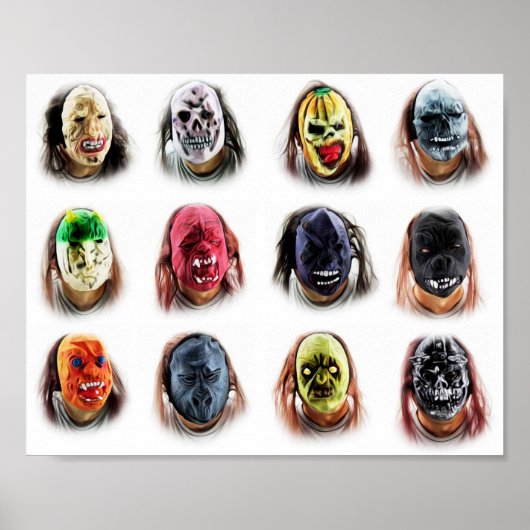 Poster Masques d'horreur cool (Devant)