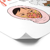 Poster Masques d'usure couleur mignonne Étaler l'amour pa (Coin)