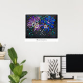 Poster Masques Jester Comédie/Tragédie (Bureau à domicile)