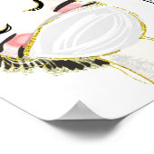 Poster Masques obligatoire Baby Zebra Douche Signal (Coin)