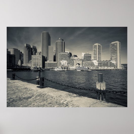 Poster Massachusetts, Boston, bâtiments de Rowe's Wharf (Devant)