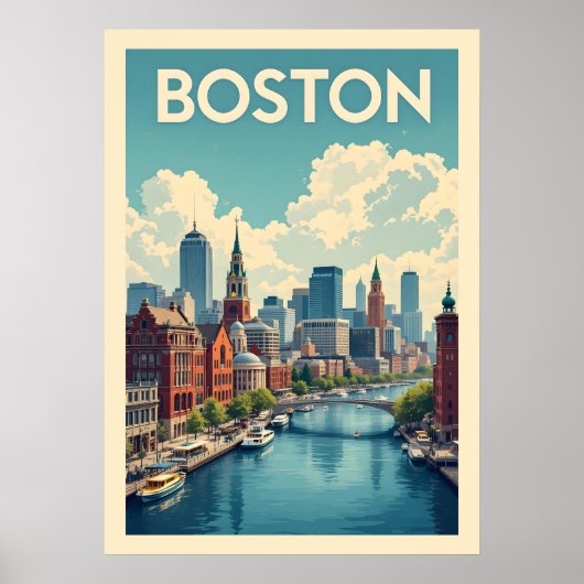 Poster Massachusetts de Boston (Devant)