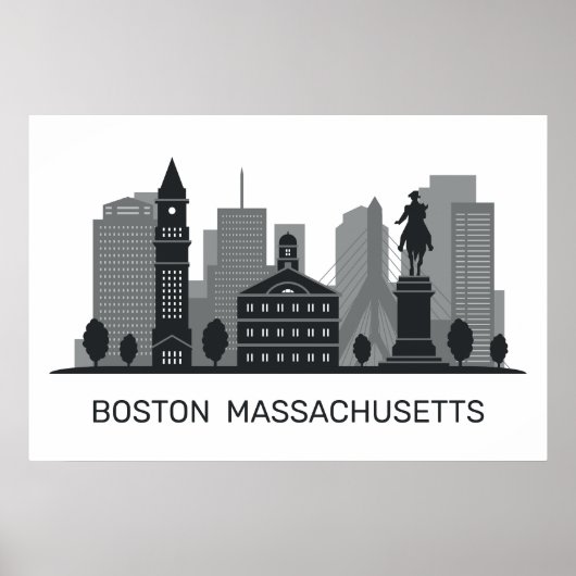 Poster Massachusetts de Boston (Devant)