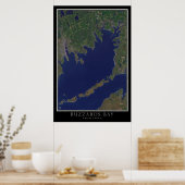 Poster Massachusetts De Buzzards Bay De Satellite Spatial (Cuisine)
