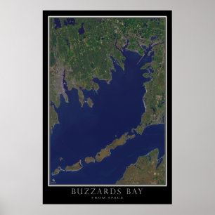 Poster Massachusetts De Buzzards Bay De Satellite Spatial