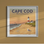 Poster Massachusetts de Cape Cod vintage