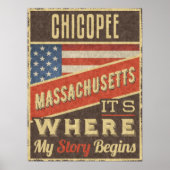 Poster Massachusetts de Chicopee (Devant)