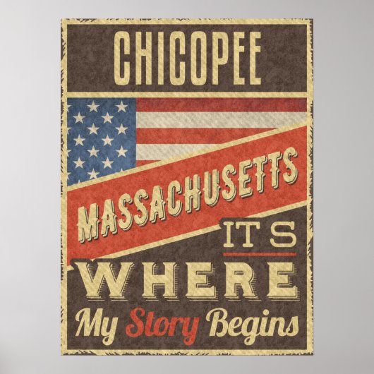 Poster Massachusetts de Chicopee (Devant)