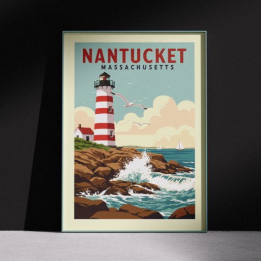 Poster Massachusetts de Nantucket vintage