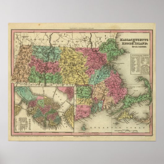 Poster Massachusetts Et Rhode Island (Devant)