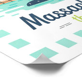 Poster Massachusetts la baie State USA Summer Travel (Coin)