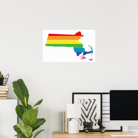 Poster massachusetts pride. (Bureau à domicile)