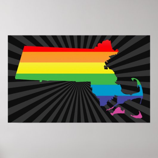 Poster massachusetts pride. (Devant)