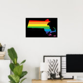 Poster massachusetts pride. (Bureau à domicile)