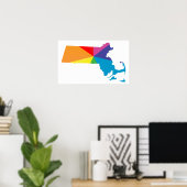 Poster massachusetts pride. (Bureau à domicile)