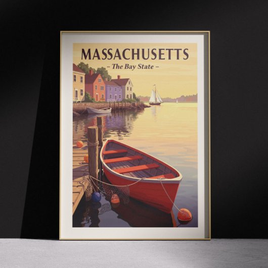 Poster Massachusetts vintages