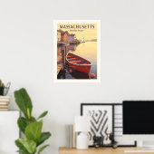 Poster Massachusetts vintages (Bureau à domicile)