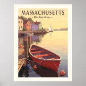 Poster Massachusetts vintages (Devant)