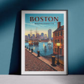 Poster Massachusetts vintages de Boston