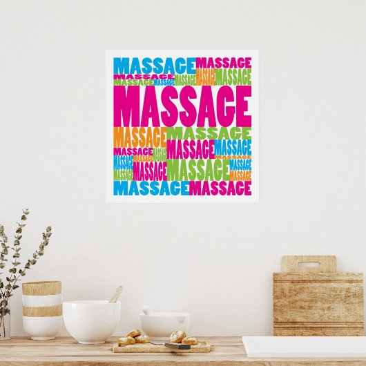 Poster Massage coloré (Cuisine)