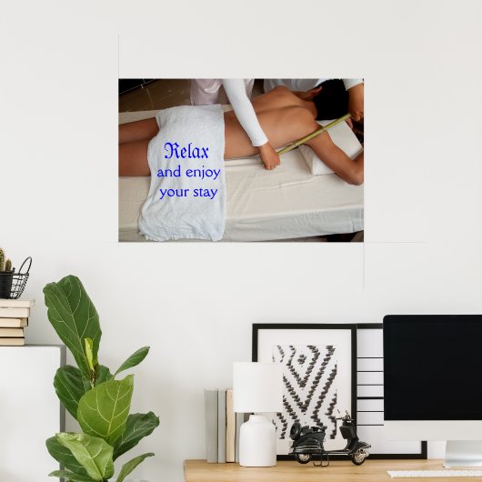 Poster Massage en bambou (Bureau à domicile)