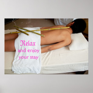 Poster Massage en bambou