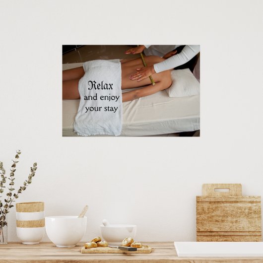 Poster Massage en bambou (Cuisine)