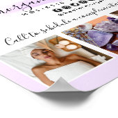 Poster Massage Phase Mains et Lune Spa Salon Marketing (Coin)