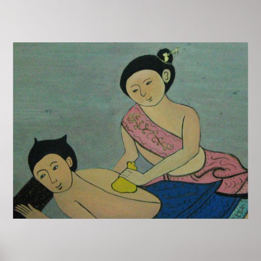 Poster Massage thaïlandais traditionnel (Devant)