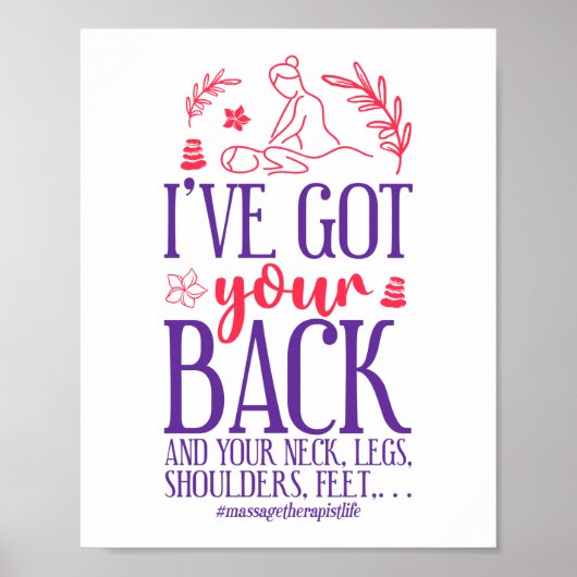 Poster Massage Thérapie Massage J'Ai Votre (Devant)