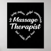 Massage Therapist Heart Word Cloud