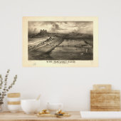 Poster Masse de la plage de Nantasket. Carte panoramique  (Cuisine)