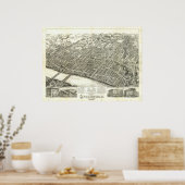 Poster Masse de Springfield. Carte panoramique antique 18 (Cuisine)