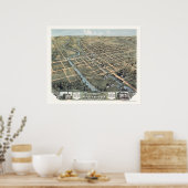 Poster Massillon, OH Carte panoramique - 1870 (Cuisine)