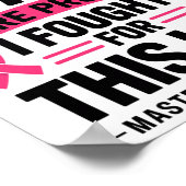 Poster Mastectomie Funny Cancer du Sein 1 (Coin)