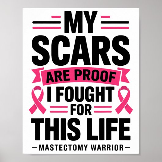 Poster Mastectomie Funny Cancer du Sein 1 (Devant)