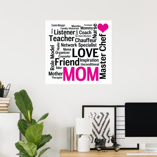 Poster Master Chef Mom - Multitâche Do-it-All Mother (Bureau à domicile)