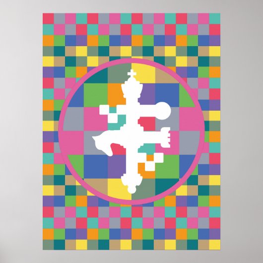 Poster Master Chess Couleurs Carrés spéciales par Masanse (Devant)