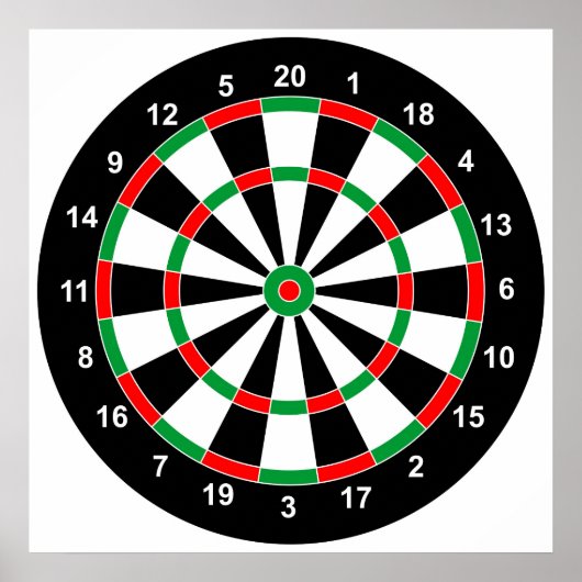 Poster Master Darts Board Basique Round Target Classic je (Devant)