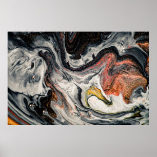 Poster Masterpiece of designing art. Swirls of marble and