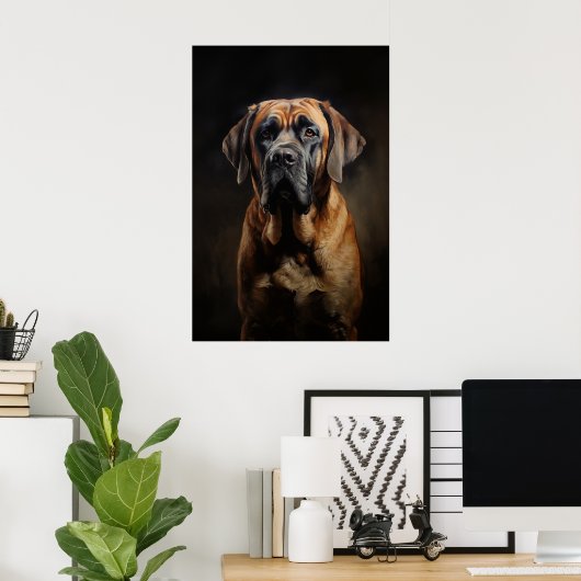 Poster Mastiff anglais (Bureau à domicile)