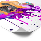 Poster mastiff aquarelle libre (Coin)