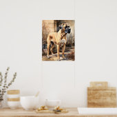 Poster Mastiff Dog Art Print (Cuisine)