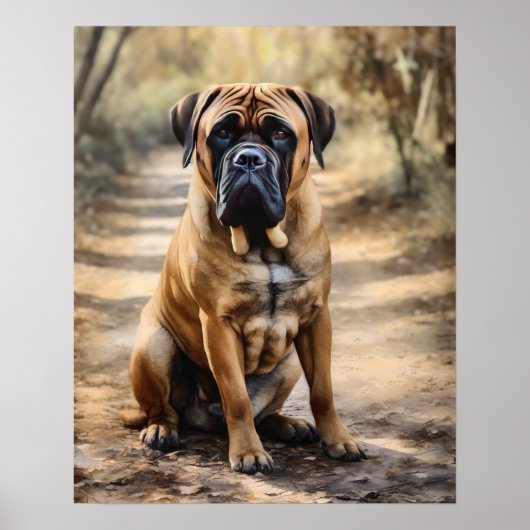 Poster Mastiff Dog Art Print (Devant)