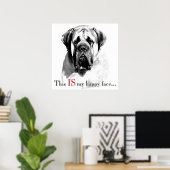 Poster Mastiff Happy Face (Bureau à domicile)