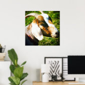 Poster mat 24x24. Chèvre. Personnalisez! (Bureau à domicile)